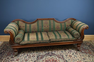 Lot 2773 - A 19th century mahogany framed sofa, with...