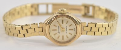 Lot 1443 - ACCURIST; a lady's 9ct gold wristwatch, the...