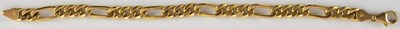 Lot 1344 - A 9ct gold oval link bracelet, with lobster...