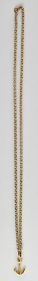 Lot 1297 - A 9ct gold belcher style necklace, length 45cm,...
