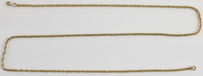 Lot 1280 - A 9ct gold double fine link necklace, with...