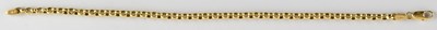 Lot 1345 - An 18ct gold belcher link bracelet with...