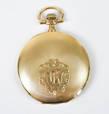 Lot 1554 - A Swiss 14ct yellow gold thin crown wind full...