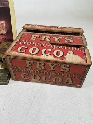 Lot 46 - Two vintage Fry's Cocoa wooden crates, three...