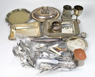 Lot 1054 - A collection of silver-plated items to include...