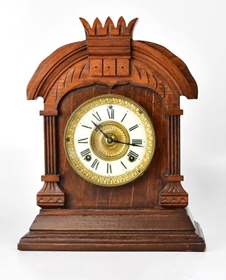 Lot 88 - THE ANSONIA CLOCK CO, NEW YORK; a wooden cased...