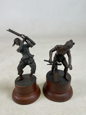 Lot 130 - A group of 20th century Thai bronze figures,...