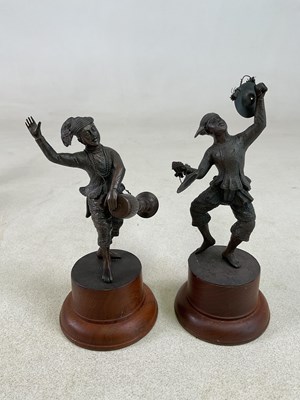 Lot 130 - A group of 20th century Thai bronze figures,...
