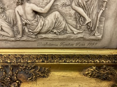 Lot 47 - A modern relief moulded wall plaque, in gilt...