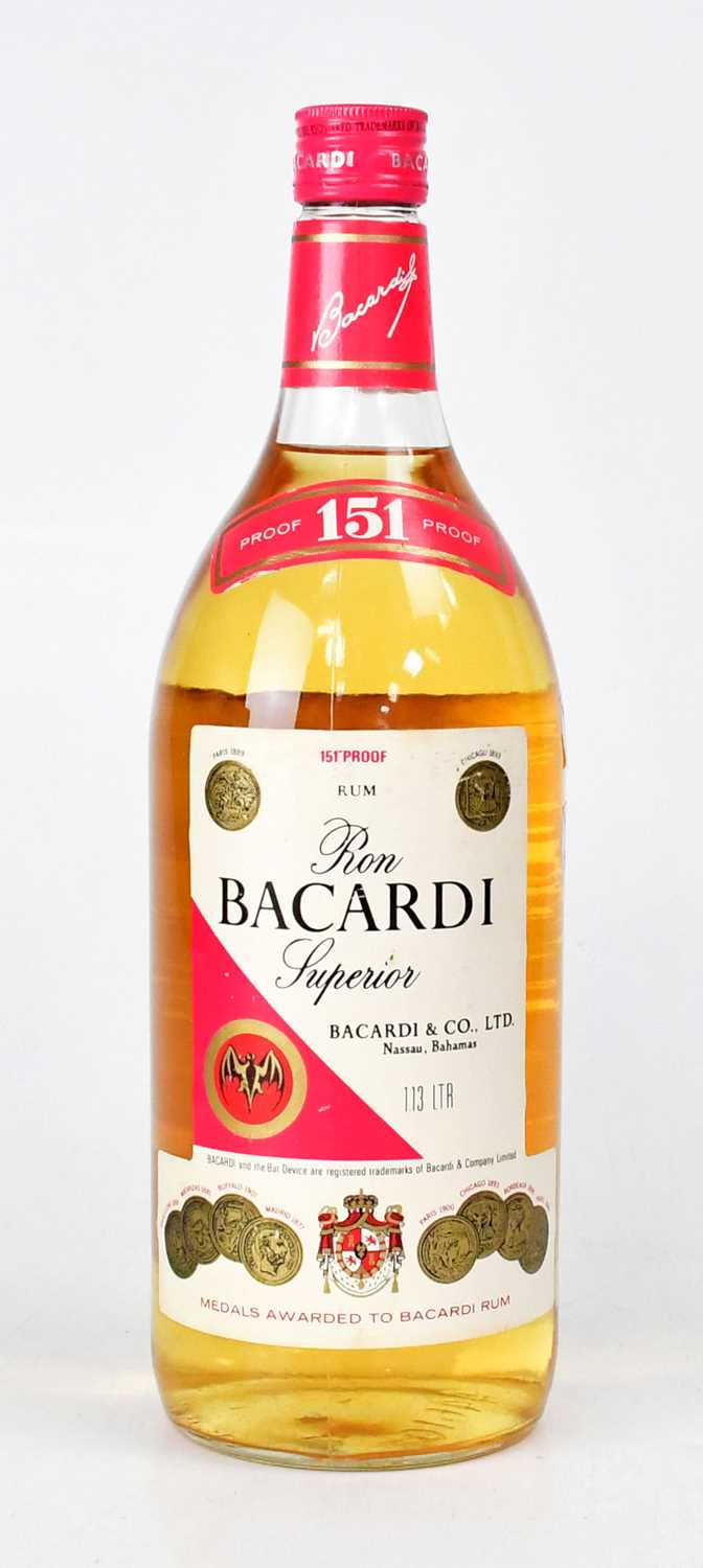 Lot 1010 - A bottle of Bacardi Superior rum, 151 proof, 1....