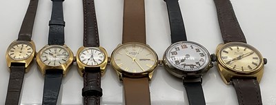 Lot 592 - Six various wristwatches including a gentleman'...