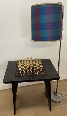 Lot 773 - A modern veneered chess table, 68 x 74 x 64cm...