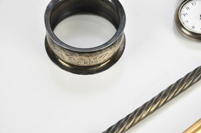 Lot 1522 - A hallmarked silver cased lady's pocket watch,...
