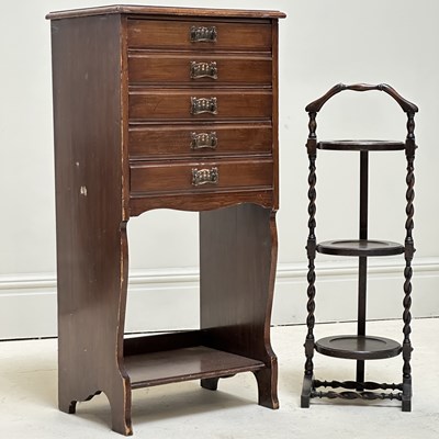 Lot 1210 - A 19th century mahogany music cabinet, height...