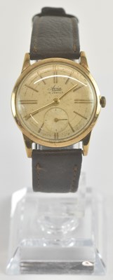 Lot 1449 - AVIA; a gentleman's 9ct gold wristwatch, the...