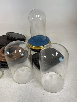 Lot 28 - A quantity of glass domes and bases, with no...