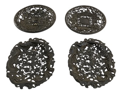 Lot 457 - Four 19th century cast iron plates/wall...