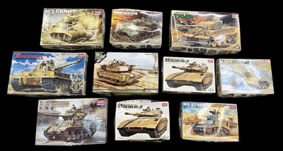 Lot 513 - ACADEMY HOBBY MODEL KITS; ten boxed 1:35 scale...