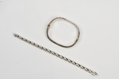 Lot 141 - CARIAD; a contemporary sterling silver hinged...