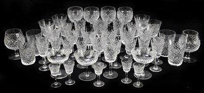 Lot 592 - WATERFORD; a collection of forty-five Alana pattern drinking glasses