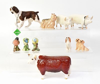 Lot 106 - BESWICK; a small collection of animals,...