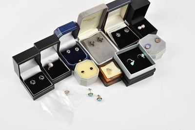 Lot 143 - A collection of earrings and studs, including...