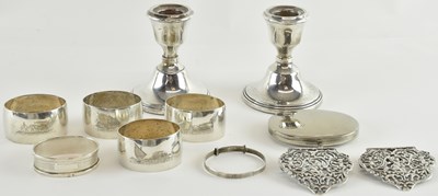 Lot 1142 - A pair of Elizabeth II hallmarked silver...