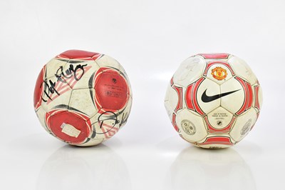 Lot 1706 - A Manchester United football, bearing various...
