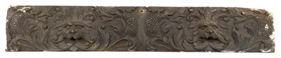 Lot 259 - A 19th century rectangular carved oak pediment...