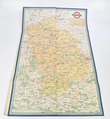 Lot 2164 - A 1930s map of 'London Road and Rails', 101 x...