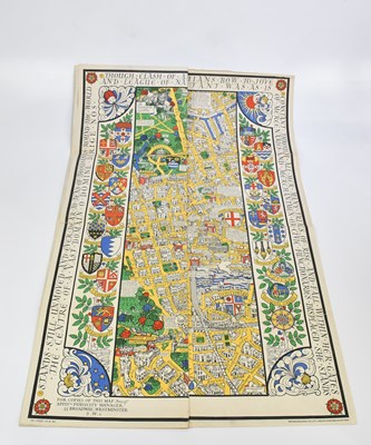 Lot 2165 - A 1930s map of London, 101 x 126cm, unframed.