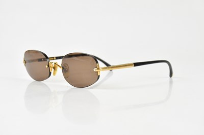 Lot 728 - MONTBLANC; a pair of gold tone rimless...
