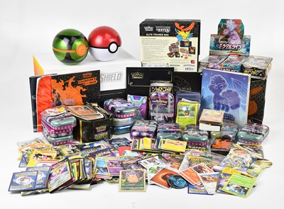 Lot 2108 - POKEMON; a large collection of trading cards...