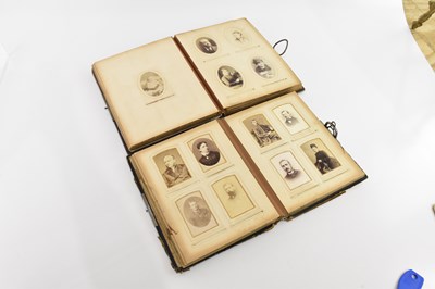 Lot 1649 - Two photograph albums containing Victorian...