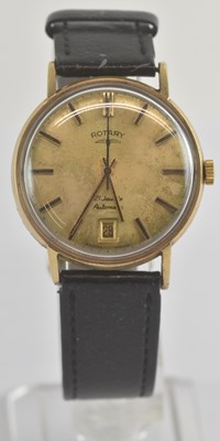Lot 1446 - ROTARY; a gentleman's 9ct gold wristwatch,...