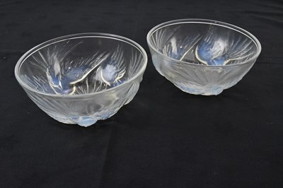 Lot 2367 - JOBLING; a pair of Art Deco opalescent glass...