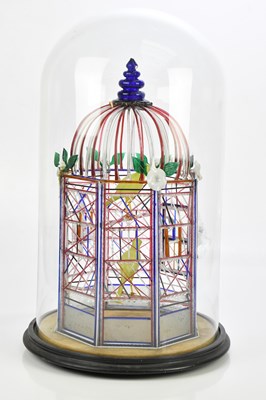 Lot 2365 - A late 19th century glass frigger, two birds...