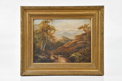 Lot 2331 - A E MANNERS; oil on board, 'On the River...