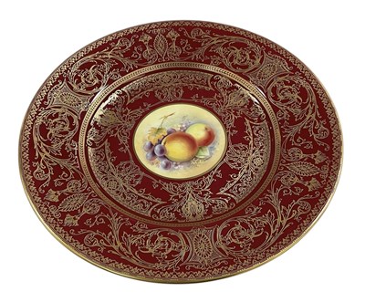 Lot 579 - ROYAL WORCESTER; a modern display plate, with...