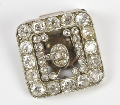 Lot 180 - An Art Deco white metal diamond set dress...
