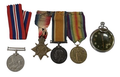 Lot 290 - A trio of WWI medals awarded to Pte. D. Toch,...
