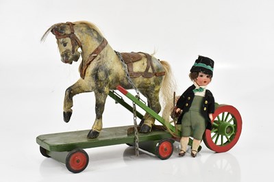 Lot 2087 - An early 20th century Continental painted wood...