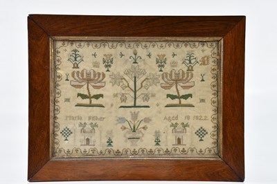 Lot 1626 - A William IV needlework sampler by Maria...