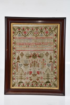 Lot 1623 - A William IV needlework sampler named for...