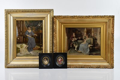 Lot 2185 - Two crystoleums, larger 36 x 41cm, and two...