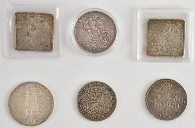 Lot 1415 - A Victoria 1896 encapsulated crown, 1901 Carol...