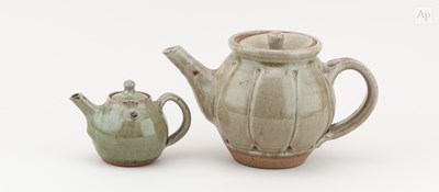 Lot 456 - MIKE DODD (born 1943); a stoneware teapot...