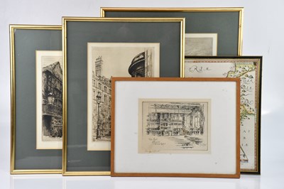 Lot 2183 - LEONARD BREWER; etching, The Manchester Royal...