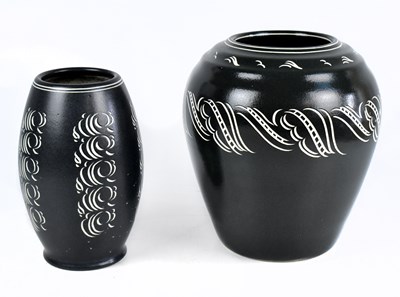 Lot 357 - PARSONS OF CHESTERFIELD; two Art Pottery vases