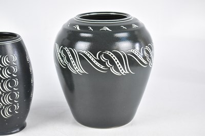 Lot 357 - PARSONS OF CHESTERFIELD; two Art Pottery vases